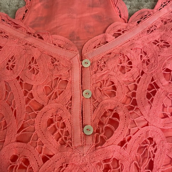 Abercrombie Lacy Pink Crop Top - Picture 3 of 5